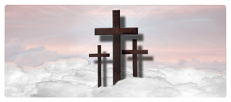 DNSEMP L 106 PK Three Crosses (Clouds) Pink